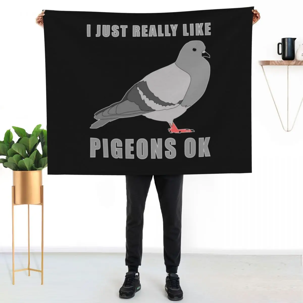 I Just Really Like Pigeons Ok Throw Blanket Multi Use Warm Blanket for Living Room Bedroom