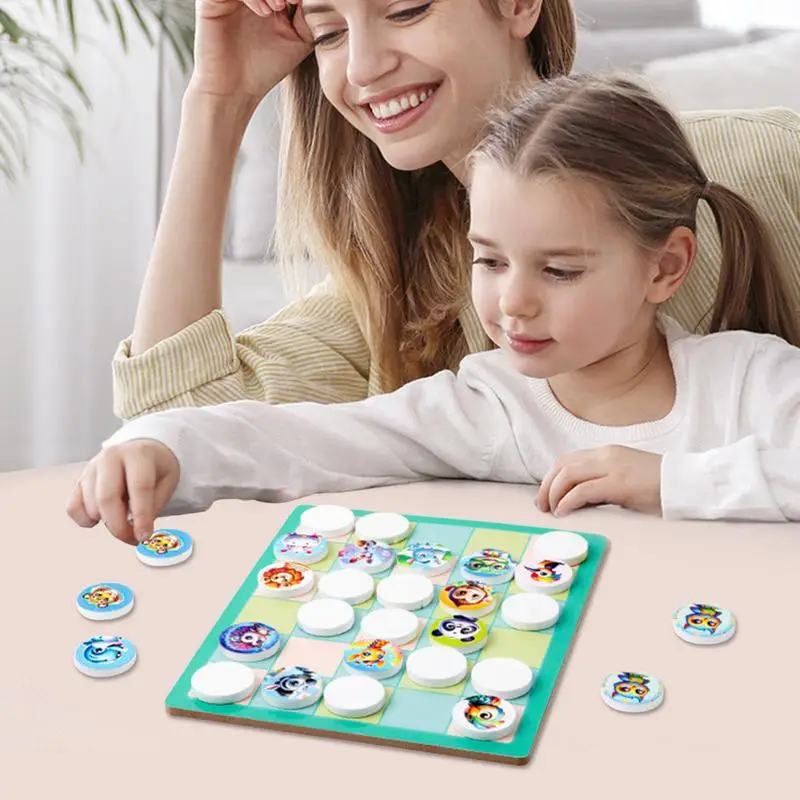 Tic-Tac-Toe Parent-Child Interaction Board Game Thinking Training Developing Intelligent Educational Toys OX Game Memory Game