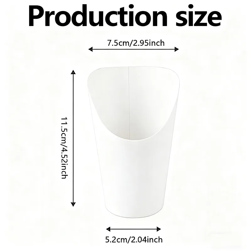 50/100PCS Disposable Cowhide Snack Cup French Fries Paper Cup Fried Chicken Shop Wedding Birthday Party Supplies Necessary