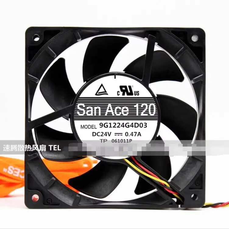 

Ltsf For SANYO DENKI 9G1224G4D03 DC 24V 0.47A 120x120x25mm 3-Wire Server Cooling Fan 12cm