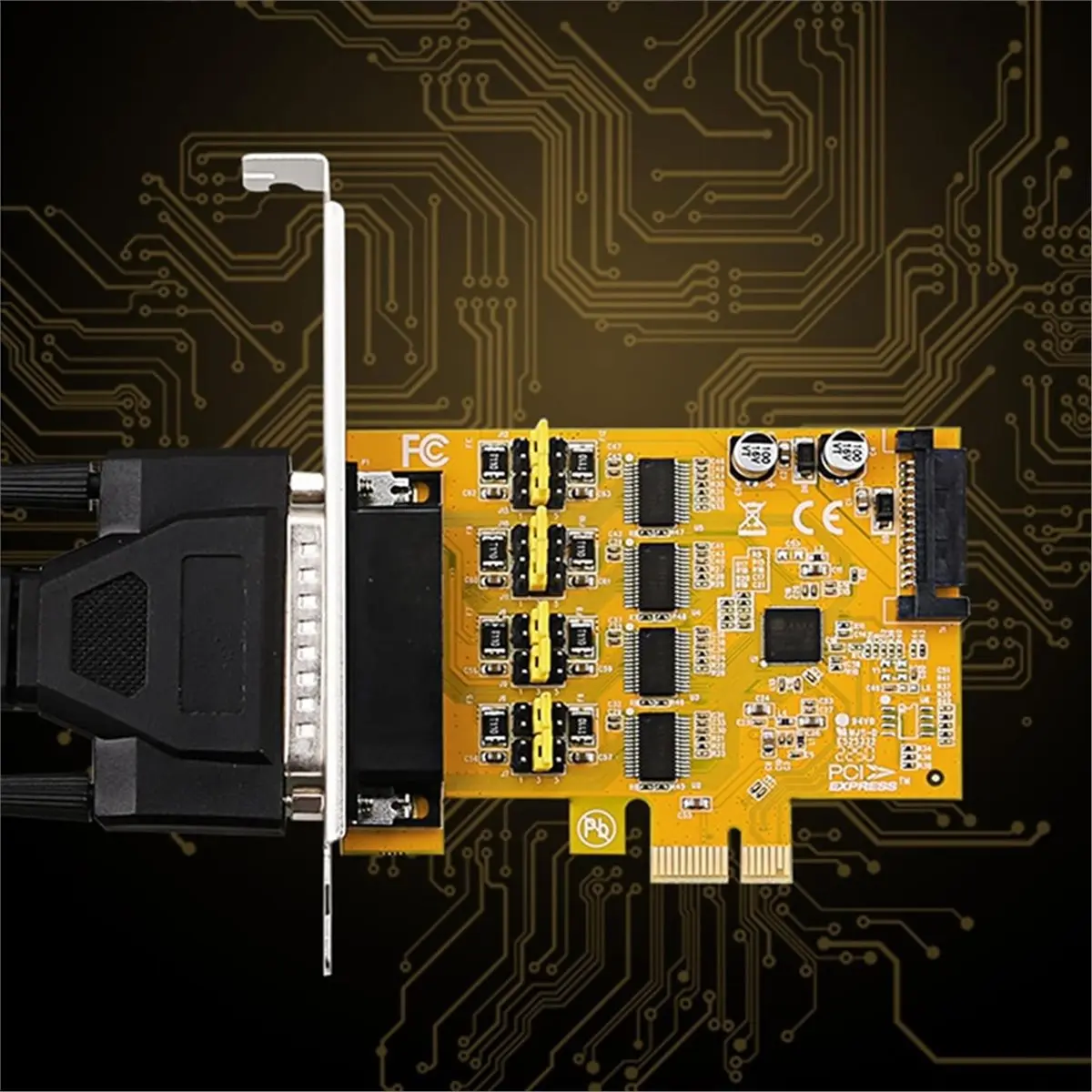 RS232 Industrial Control Computer Expansion Card Computer Adapter PCI-E Card,TXB182 4-Port Serial Po