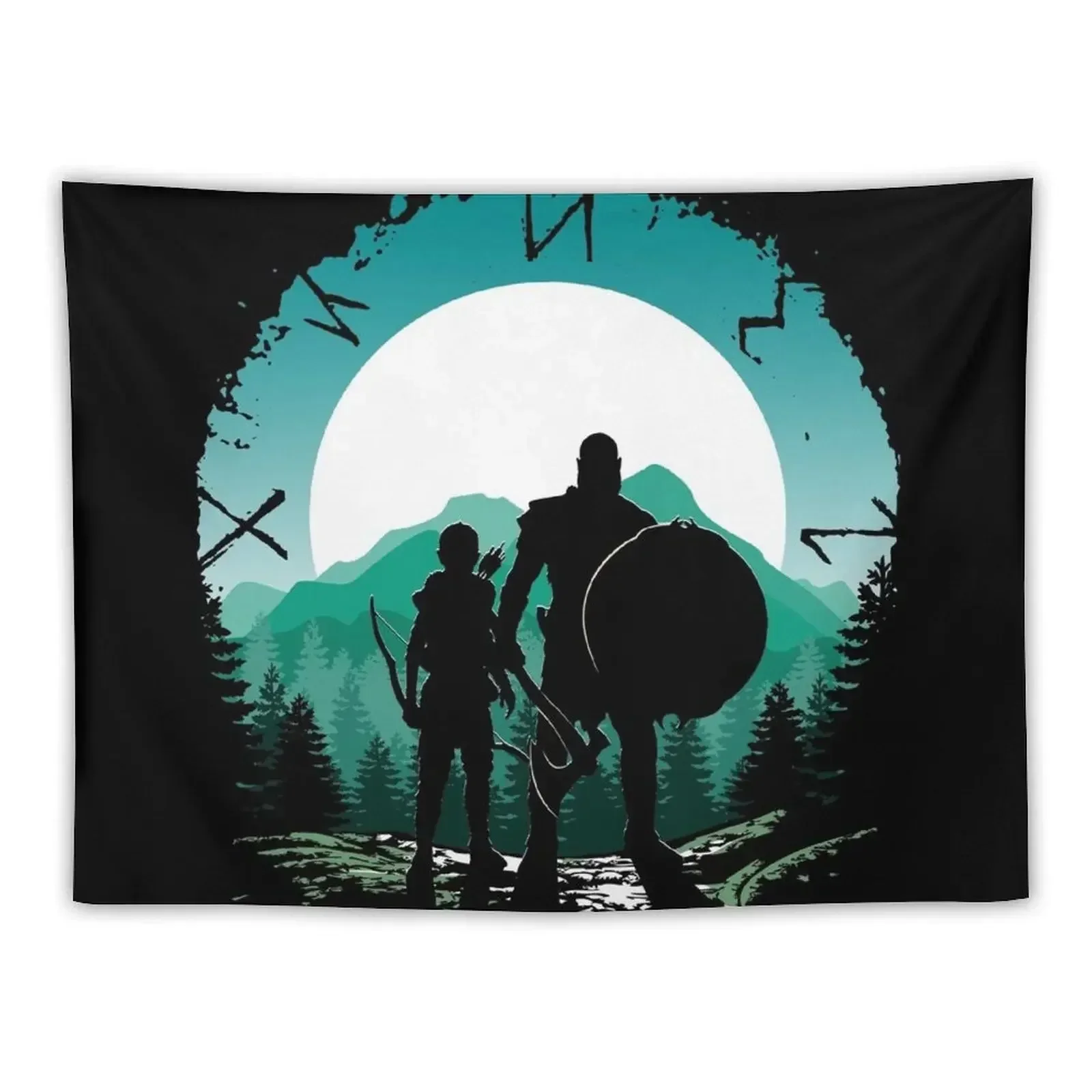 

Kratos and son Tapestry Wall Decorations Bedroom Decor Decor For Room Wallpaper Bedroom Tapestry