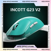 Ratón deportivo Incott G23 V2 47g ligero PAW3395 inalámbrico 3 modos 8000Hz tasa de orolling ratón de juego de latencia ultrabaja regalo personalizado