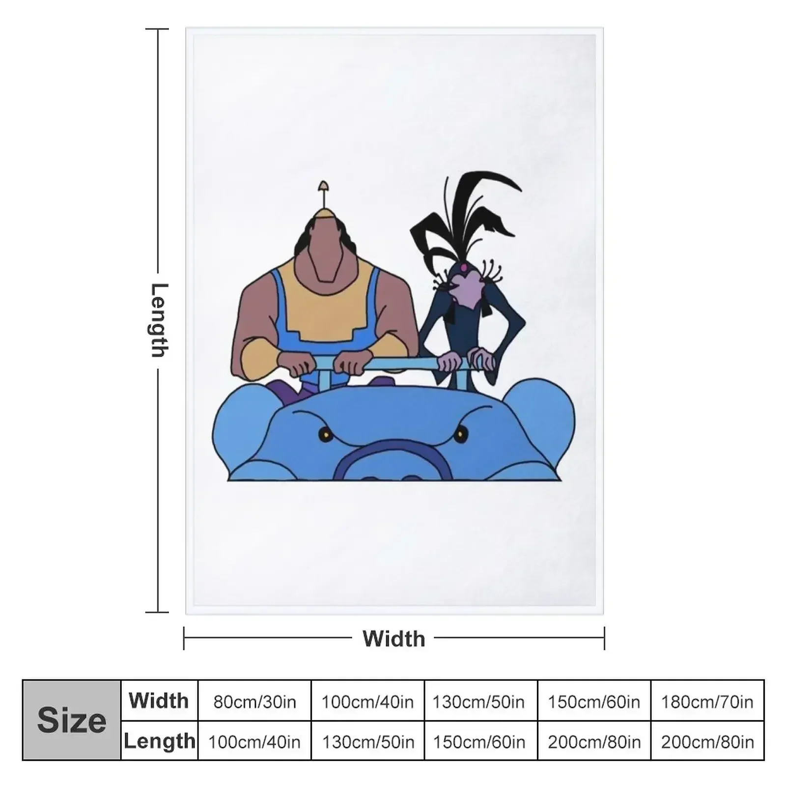 Kronk and Yzma - Emperor's New Groove Throw Blanket anime Flannel Fabric Decorative Throw Vintage Travel Blankets