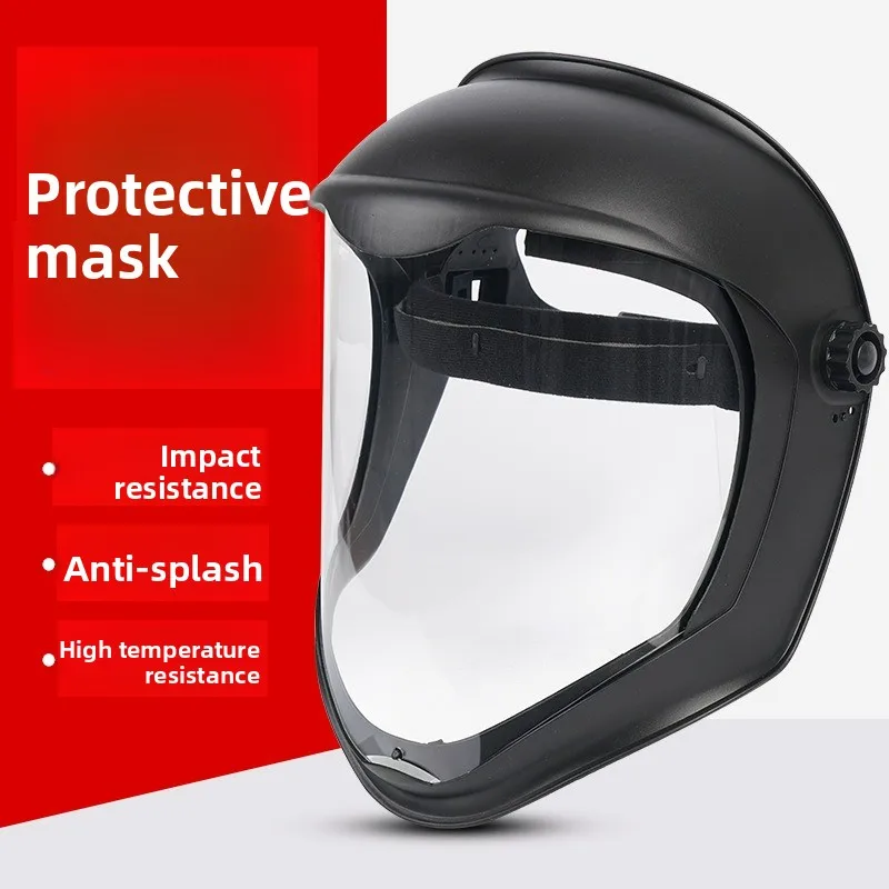 Full-face Transparent Protective Mask, Anti-fog, Impact-resistant, Splash-proof, High-definition, Dustproof, and Oil-smoke Proof