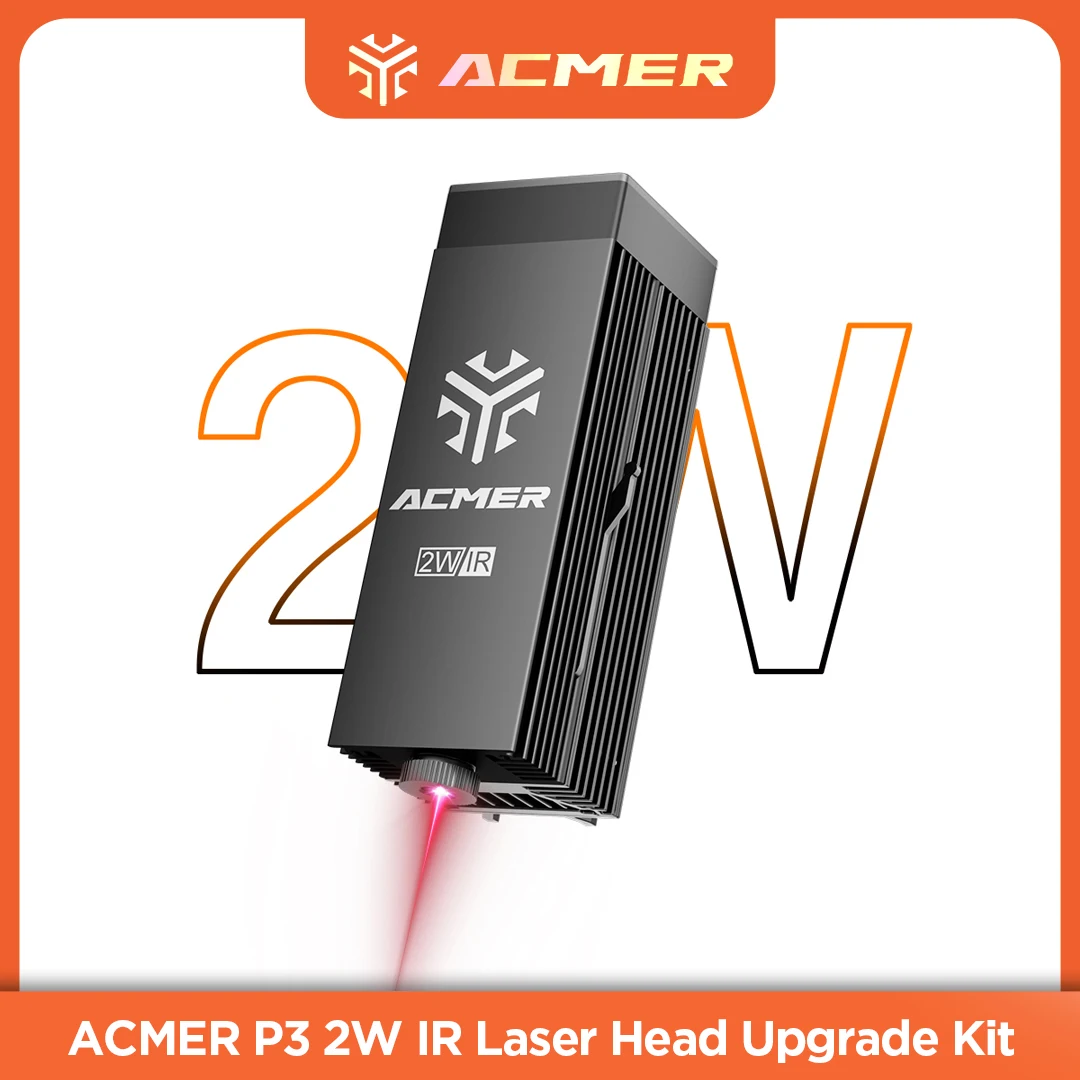 ACMER P3 2W IR Laser Head Upgrade Kit Laser Module Engraving Stainless steel Aluminum Brass Compatible with P3 Laser Engraver