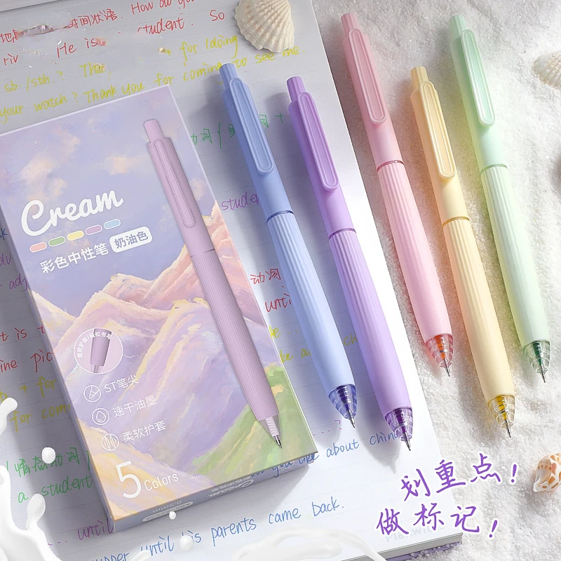 

6Pcs/Set Morandi Color Gel Pen 0.5mm Multicolor Ink Writing Pen Kawaii Ballpoint Pen Office School Stationery Supplies