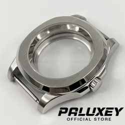 40mm Stainless Steel Silver Sapphire Glass Watch Case Fit NH34 NH35 NH36 4R35 4R36 NH38 NH39 Movement