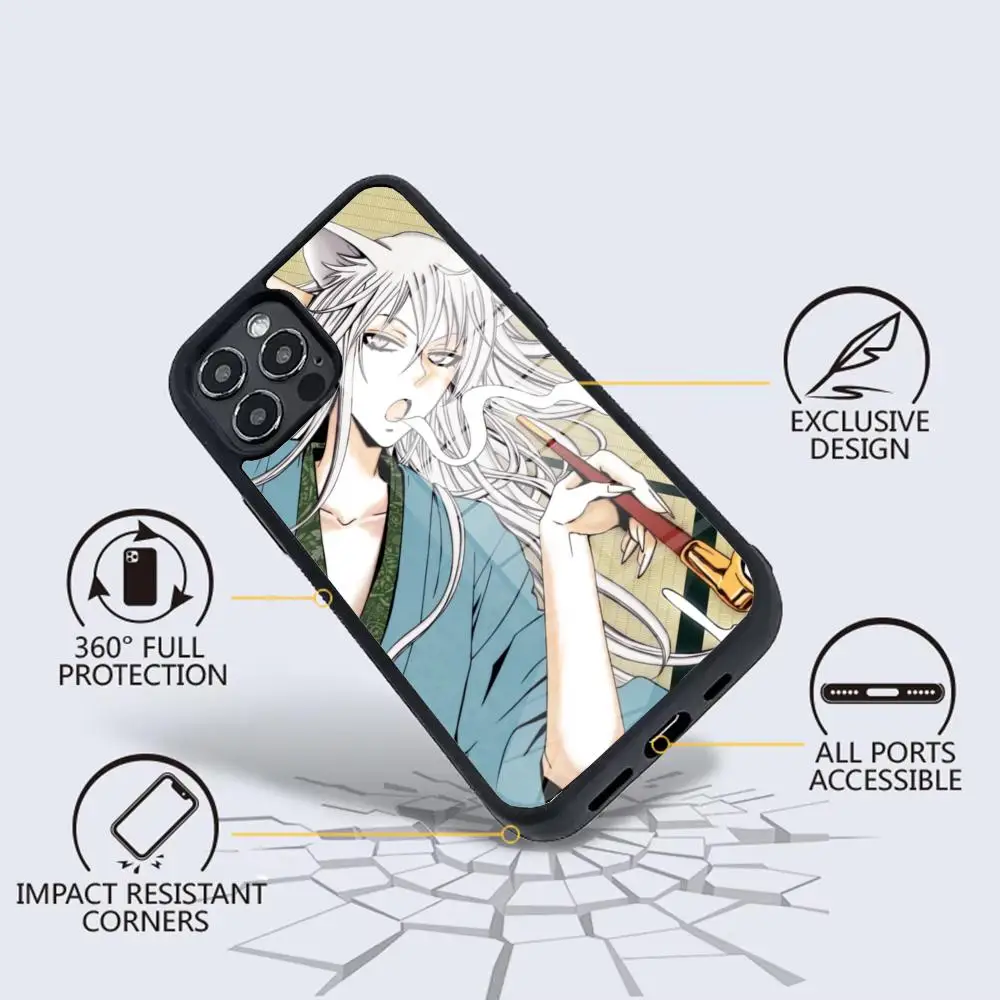 Kamisama Hajimemashita Tomoe Phone Case Glass For IPhone 16 15 Promax 14 13 Pro 12 11 Magnetic charging Covers