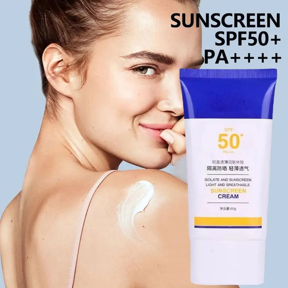 

SPF 50+ Sunscreen Face UV Protection Whitening Brighten Skin Care Anti-Spot Calming Isolation 60g S2M0