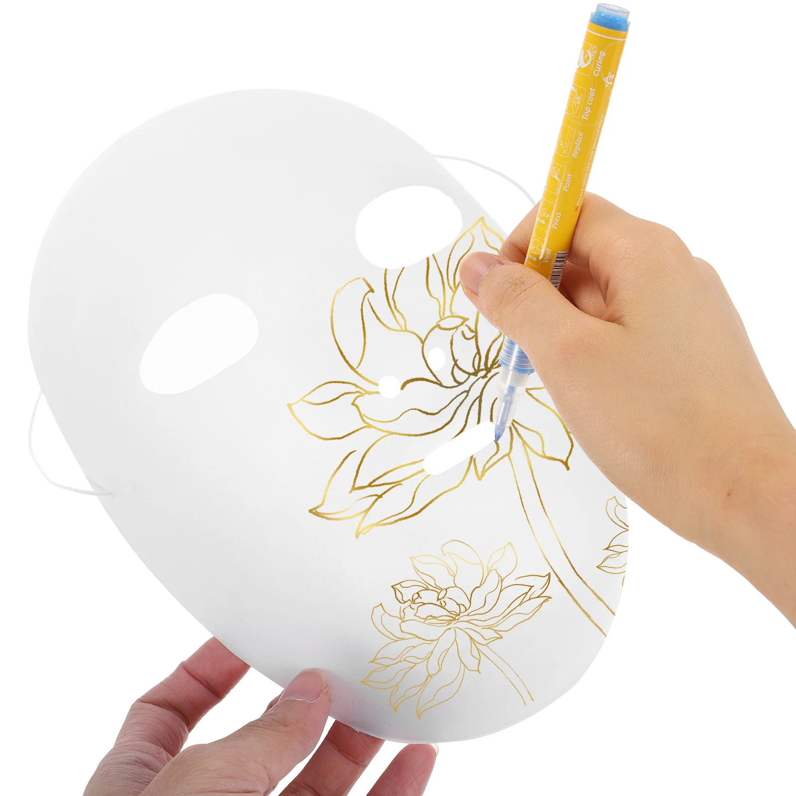 12 قطعة الأبيض كامل الوجه الإناث DIY أقنعة فارغة هالوين شبح تأثيري الهيب هوب الرقص حفلة تنكرية زي قناع أبيض
