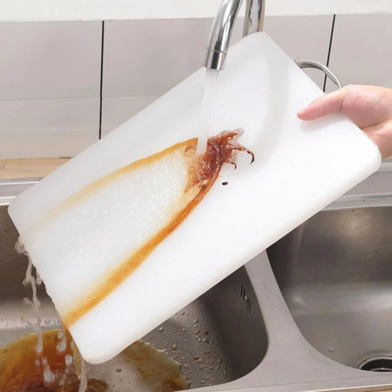 【HG】New Plastic Cutting Board,Chopping Board Fruit Vegetable Food Grade PE,Thickened,Mildew Proof,Kitchen Accessories,White