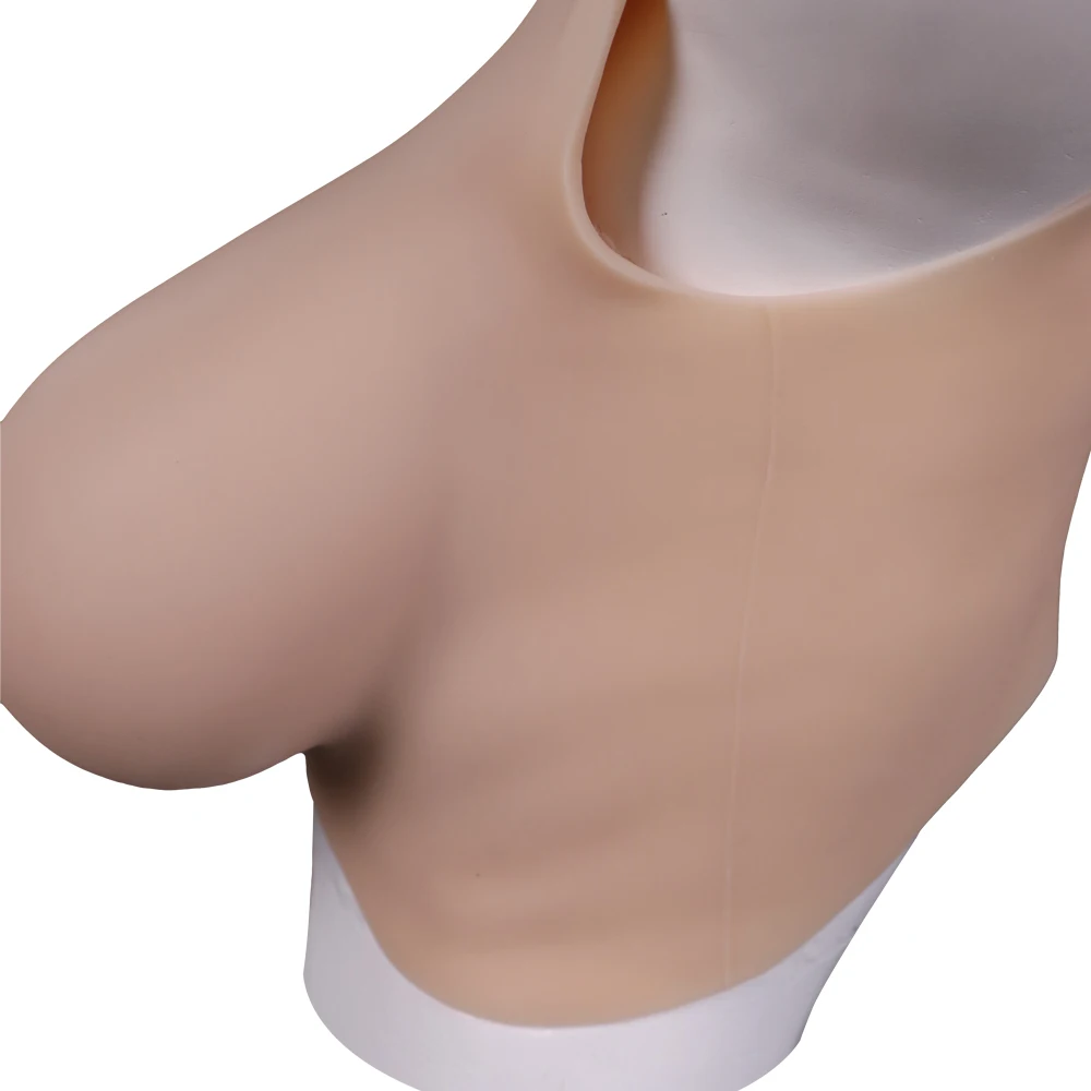 7th K Cup No Oil Silicone Bust Breast Forms Realistic Fake Boobs Men\'s Boys Cosplay Shemale Transgender Crossdresser