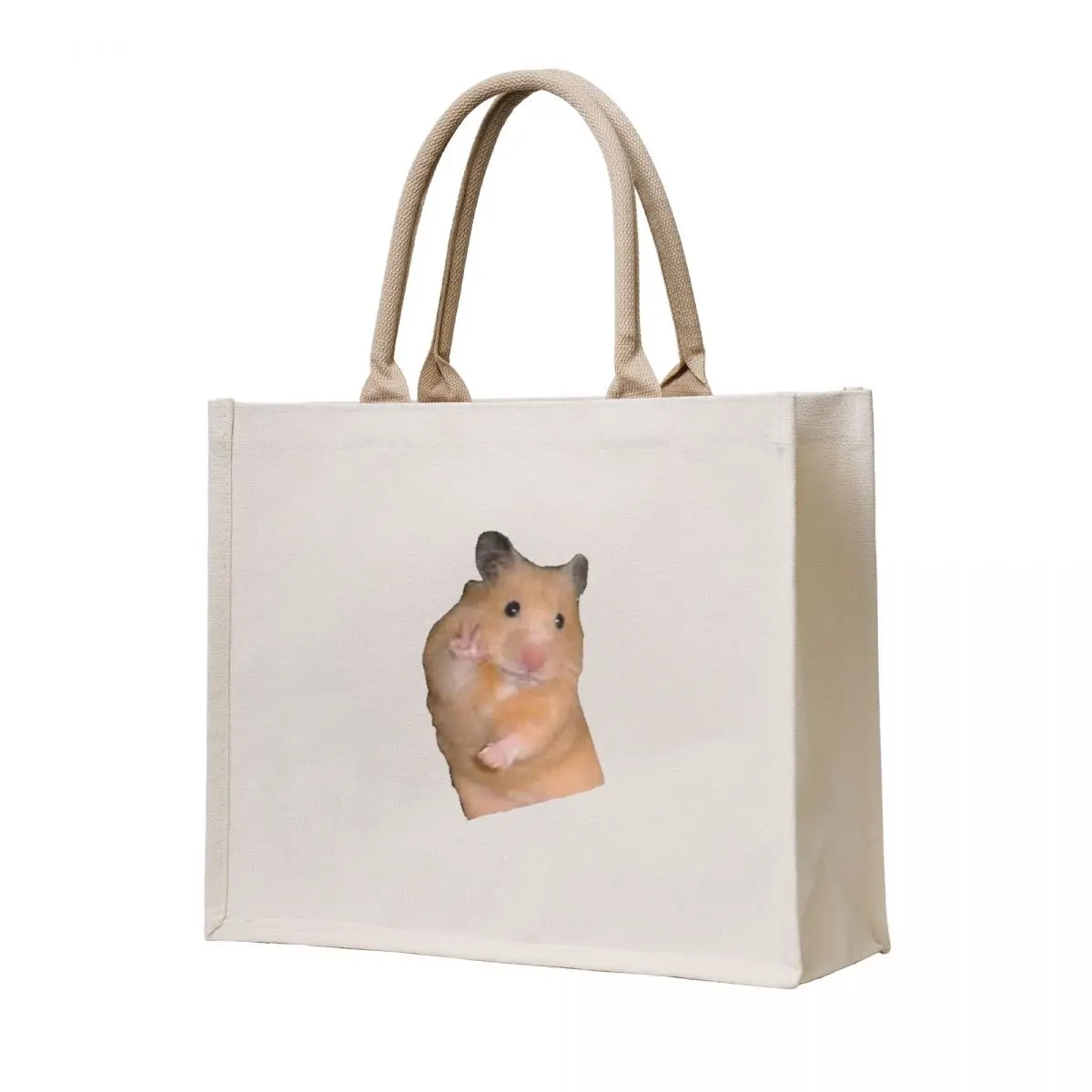 

hamster meme sticker Tote Bag Lady bag ecological bags custom fabric bag