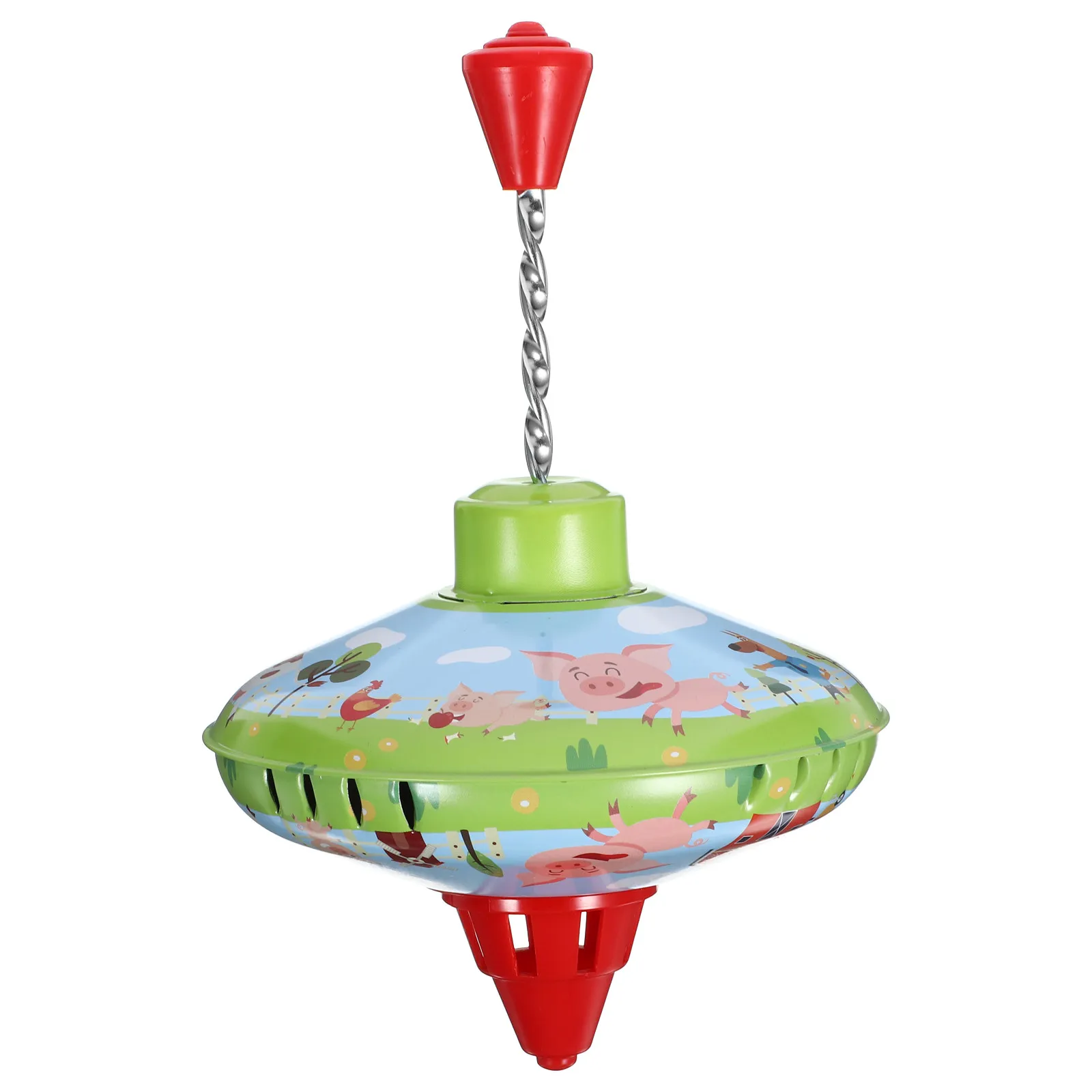 1Pcs Iron Sheet Rotating Top Educational Child Plaything Improve Intelligence Color Perception Toy Iron Toy