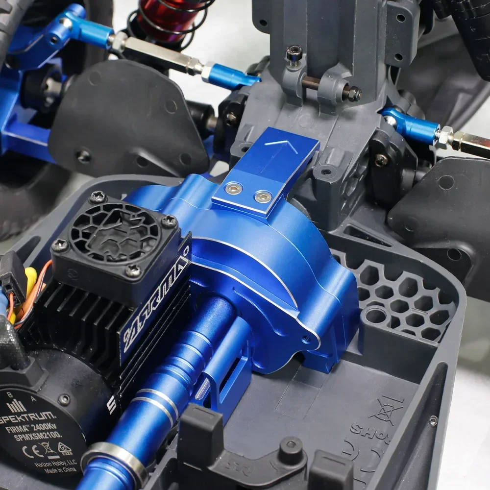 Caja de cambios central de Metal, caja de cambios de montaje de Motor ARA311169 para Arrma 1/10 Kraton Outcast 4S V2 BLX 1/8 Mojave 4S BLX, piezas de mejora