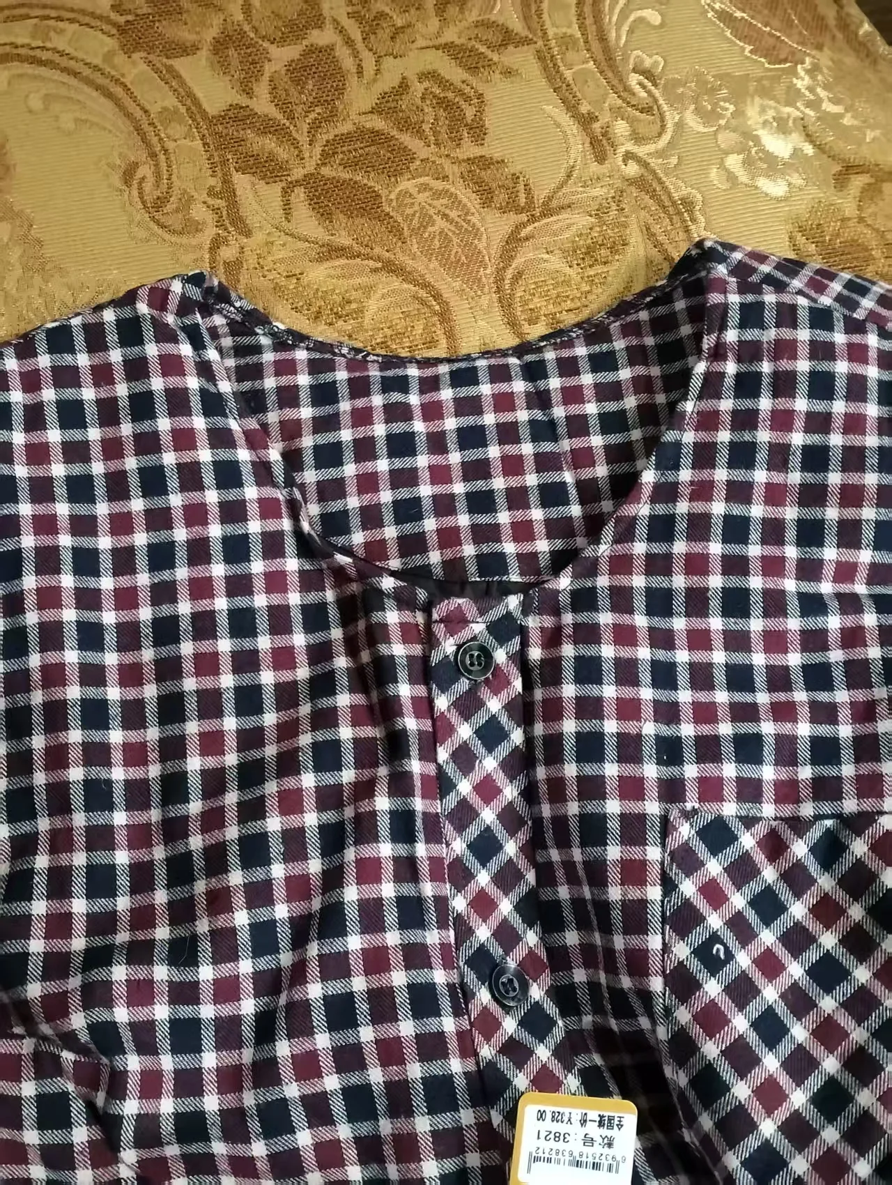 Men's Cotton Flannel irt down Inner  Chien Heart Collar Autumn Winter Warm Busin Casual Modern Sle Faion