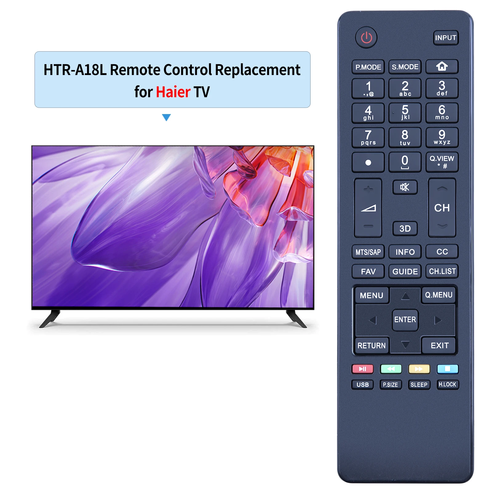 New HTR-A18L Replacement Remote Control for Haier TV LE32K5000TN LE40K5000TFN