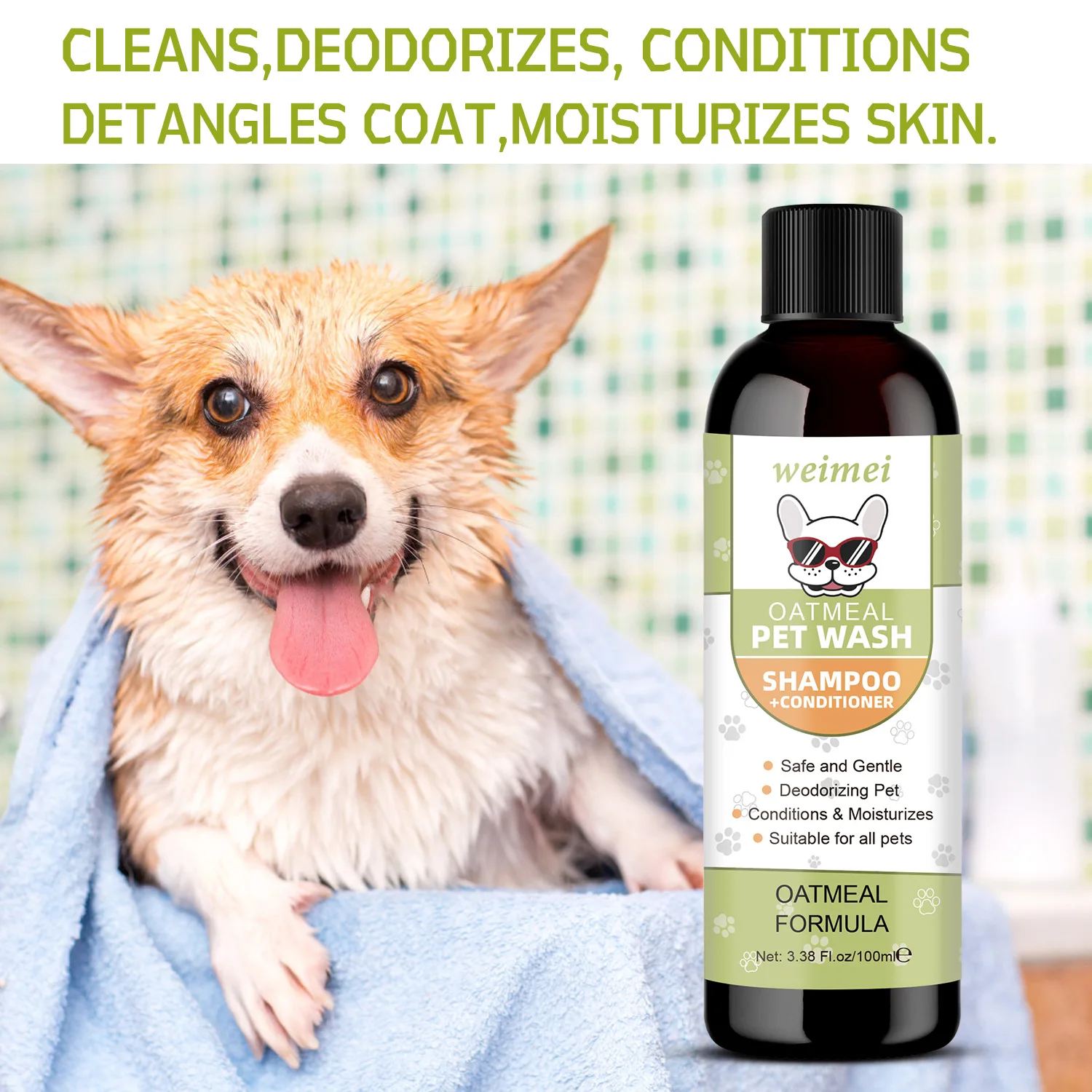 Pet Shampoo Dogs Conditioner Pet Shower Gel Moisturizing Nourishing Dogs Hair Body Wash Detangles For Dogs And Cats Cleaning