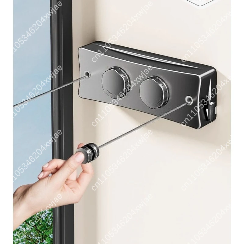 No-Drill Retractable Clothesline - Invisible Balcony/Bathroom Drying Rack