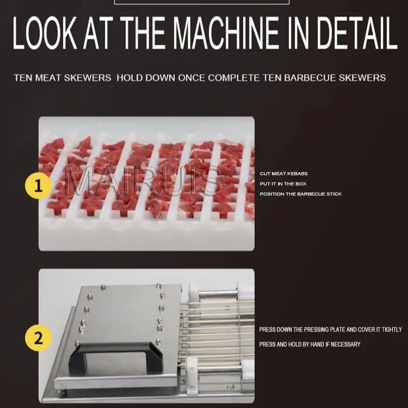 Machine à viande manuelle en acier inoxydable, pour kebab et mouton