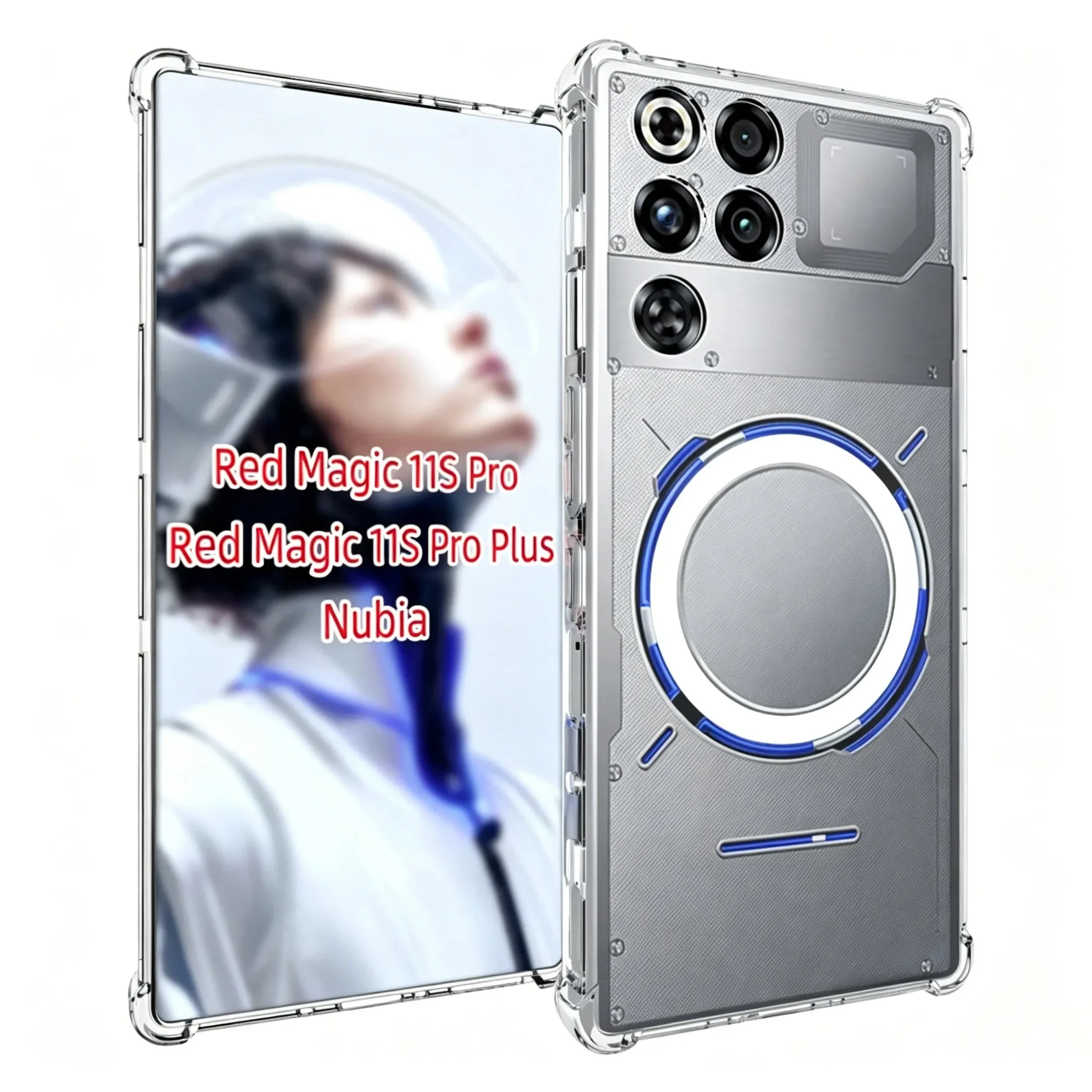 For Magsafe Magnetic Wireless Charge Case For ZTE nubia RedMagic 11s 10 Pro+ 11 Air Z80 Ultra Z70 Z60 Z50 Z60S Clear Back Cover view 3