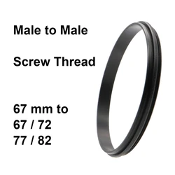 Screw Thread Male to Male Adapter 67mm - 67 / 72 / 77 / 82 mm thread pitch 0.75mm Macro Photography Mount Adapter Ring