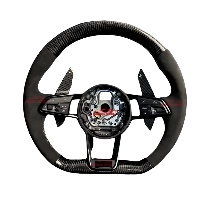 

Carbon fiber Alcantara steering wheel for Audi RS4 A4 B8.5 TT 8J A4 B6 4F S8 D4 S4 B8.B9 RS3 8V A6 C6 4F TT MK