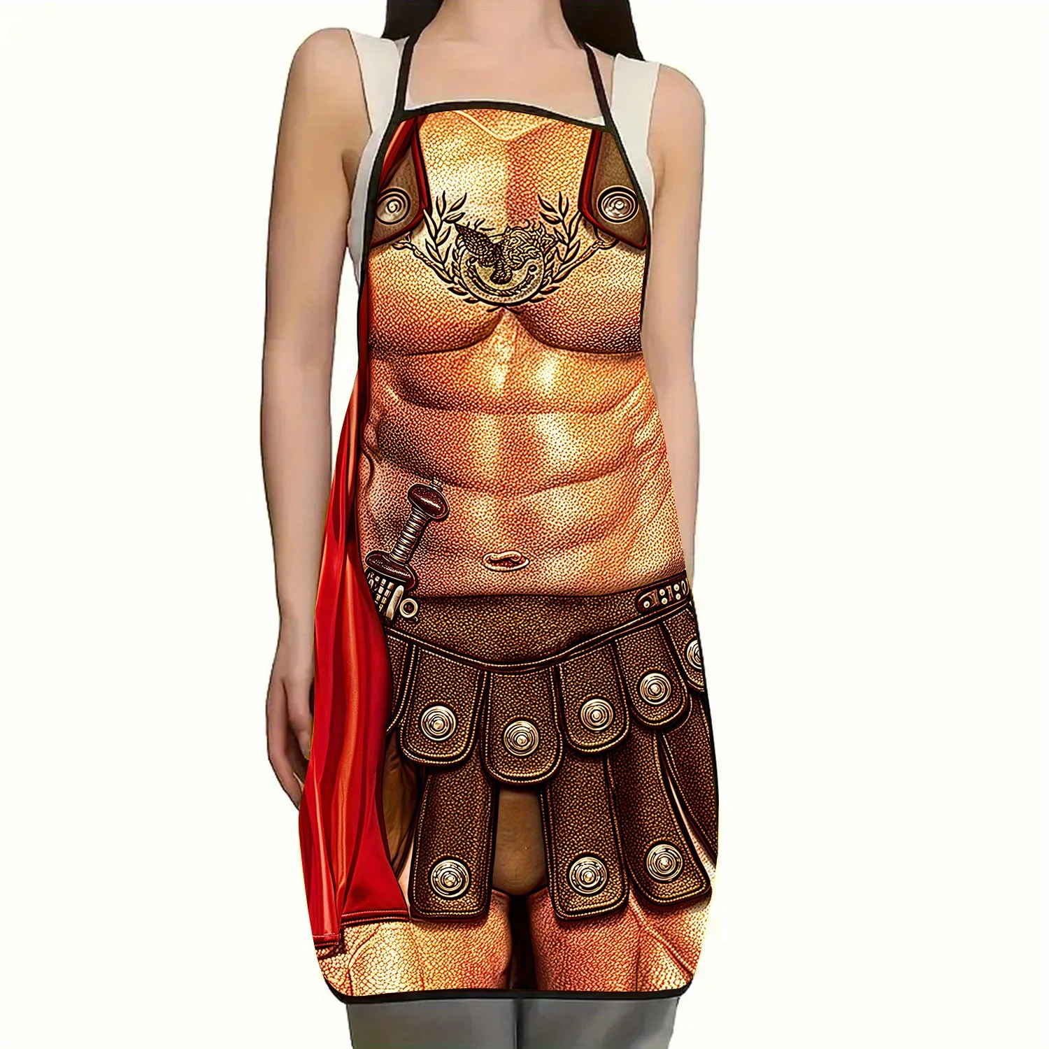 Funny Sexy Roman Soldier Armor Apron Waterproof Polyester Kitchen Cooking Baking BBQ Grill Party Favors Gag Gift Home Decor