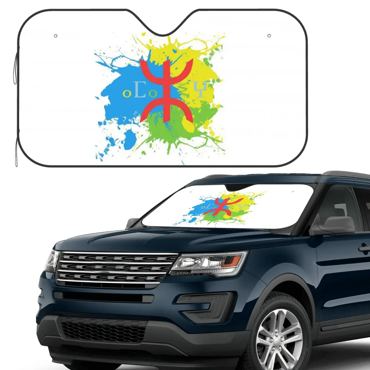 

Amazigh Flag Berber Flag Sunshade Windscreen Car Front Windshield Window Sun Visor Accessories Covers