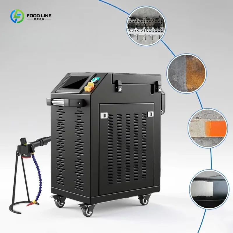 Customized 300W Fiber Laser Cleaner Rust Paint Removal Machine For Wood Metal Surface Cleaning
