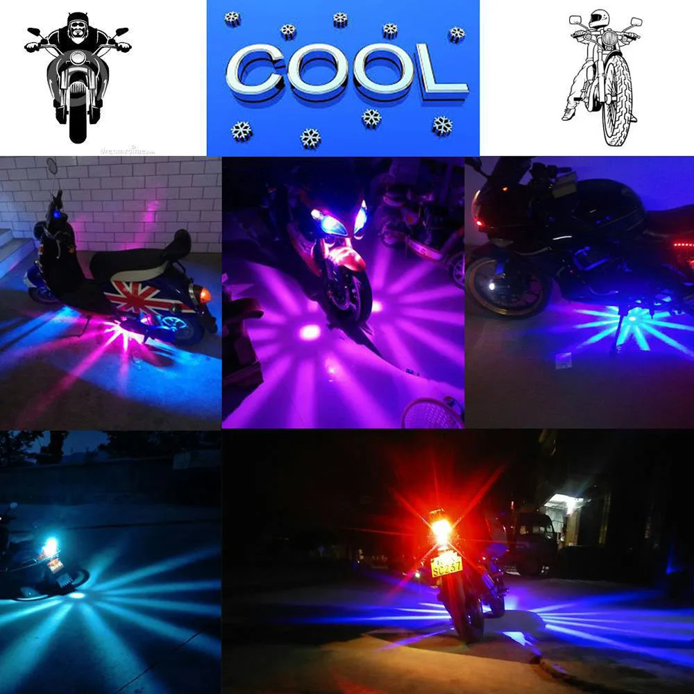 10W Motorcycle Lamp Automobile Chassis Lamp LED Retrofit Flash Color Lamp Electric Vehicle Lamp Laser Projection Ground Light