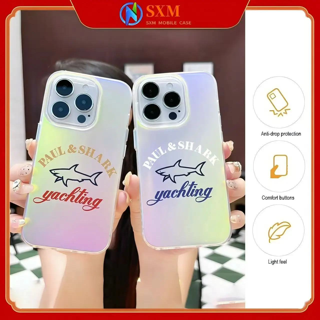 

Подходит для мобильного телефона Apple, жесткий чехол с защитой акулы-хамелеона