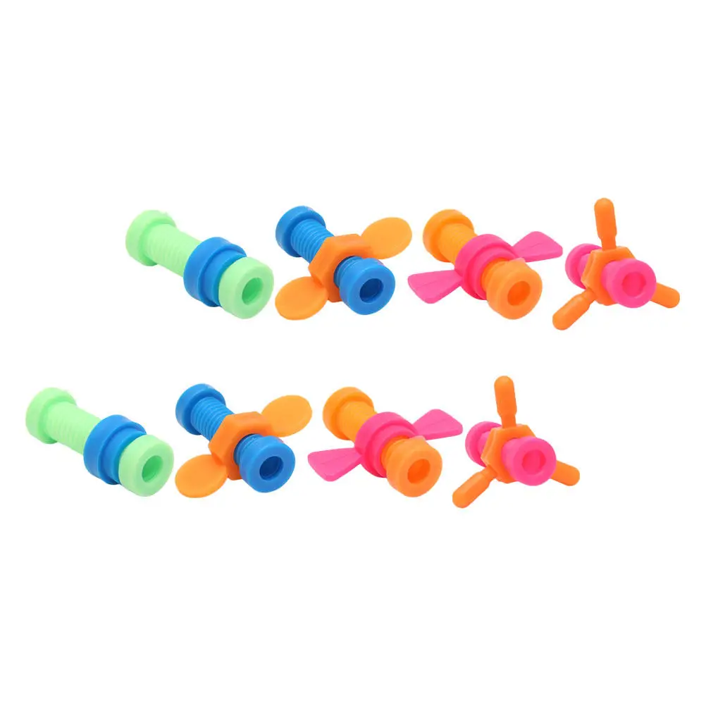 8Pcs Compact Colorful Rotary Screw Depression Pressure Relief Playthings Lightweight Educational Stress Relief Gift