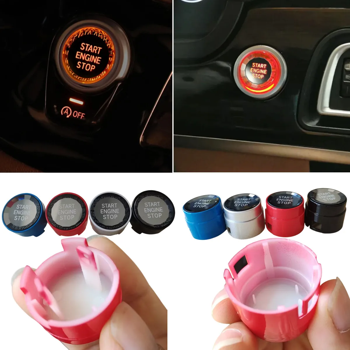 Crystal Styling Car Start Stop Engine Switch Button Cover For BMW F22 F30 F32 F34 F10 F18 F01 F02 F12 F13 F15 F16 F25 F26 F20