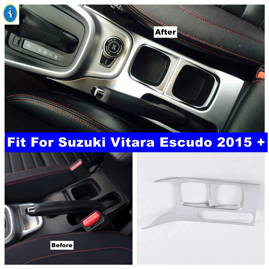 Center Control Front Seat Cup Holder Water Bottle Drinks Panel Cover Trim For Suzuki Vitara Escudo 2015 - 2023 Car Accessories