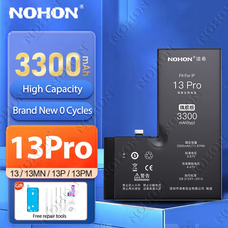 NOHON High Capacity Battery for iPhone 13 Pro 14 15 Pro Max Plus Replacement Phone Batteries