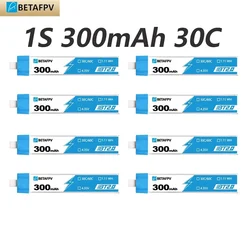 8 sztuk/partia BETAFPV BT2.0 1S 300mAh bateria 4.35V 30C/60C Lipo dla Cetus FPV gogles malutki dron Meteor65