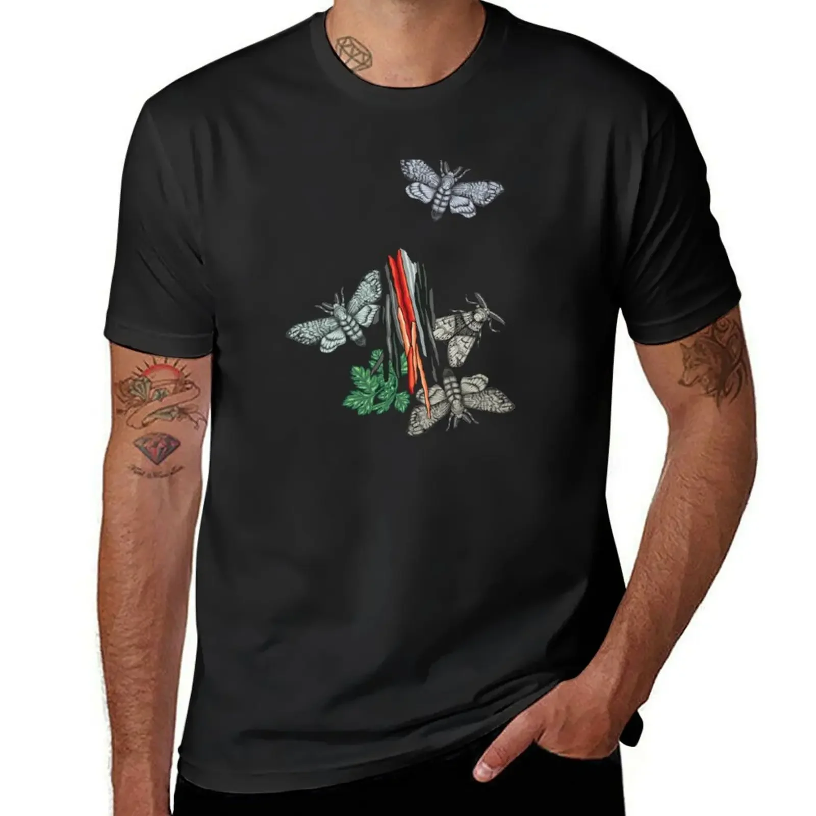 Moths and rocks. T-Shirt new edition custom shirt quick-drying heavyweight t shirts for men