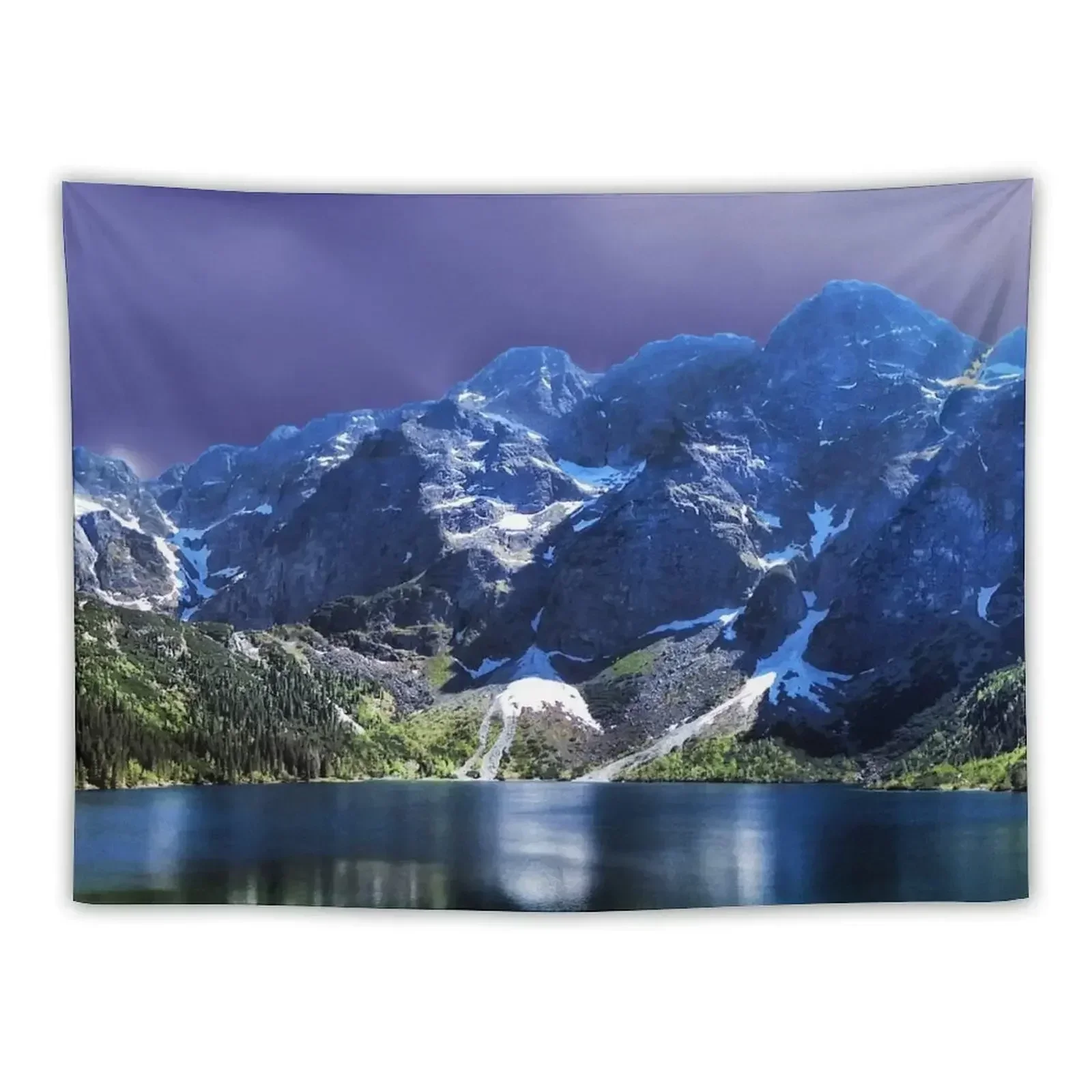 

Morskie Oko Poland Lake, Tatra Mountains Tapestry Decoration For Bedroom Room Decorations Aesthetics Wall Deco Tapestry
