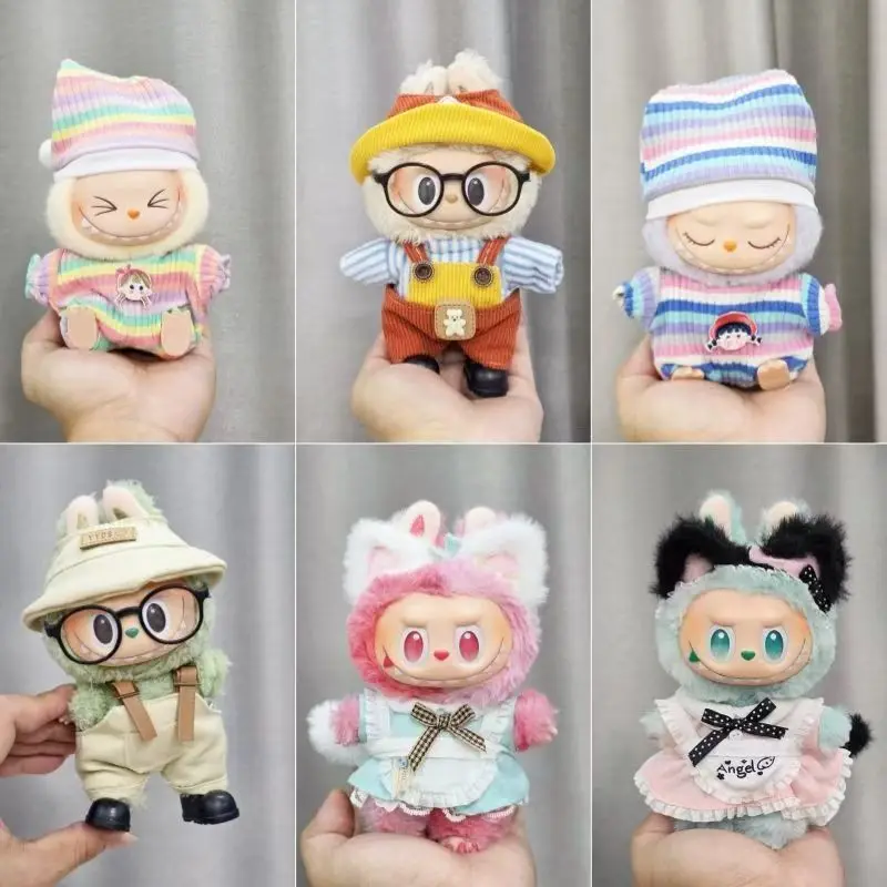 

LABUBU clothes baby clothes 17cm One, two, three generations of overalls suit