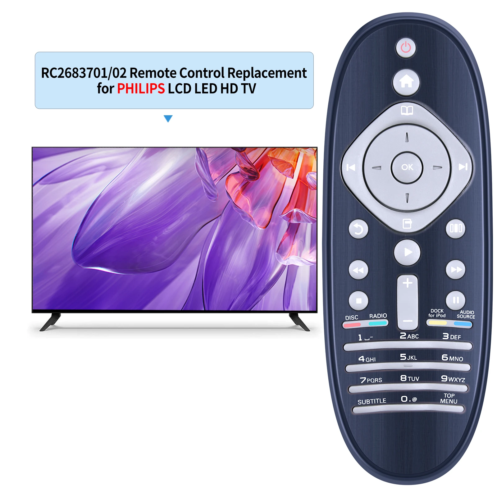 Remote control for PHILIPS HOME THEATER SYSTEM RC2683701/02 HTS9520/12 HTS7140/12 HTS5220/12