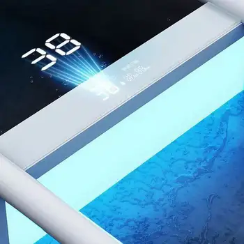 現代高端浴室淋浴龍頭套裝,雨淋式瀑布混合龍頭,智慧LED顯示屏,帶燈雨淋式花灑面板系統 6 最佳銷售 淋浴龍頭套裝 - №1