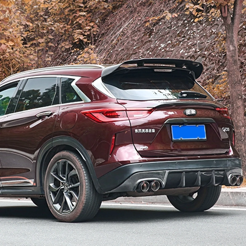 

For Infiniti QX50 Spoiler 2018-2019 Carbon Fiber Rear Spoiler Tail Trunk Lip Wing Spoiler Car Accessories