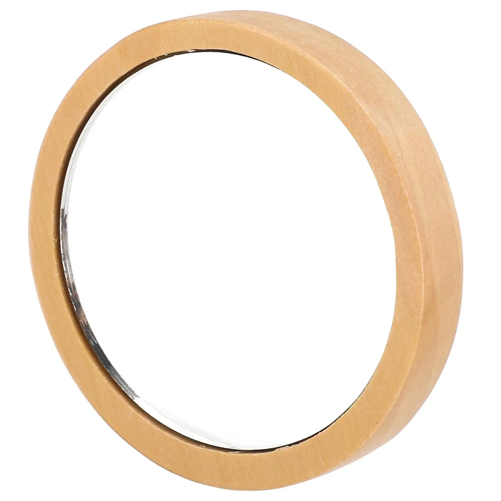 Portable Handheld Round Wood Mirror with Clear Reflection - Ideal for travel