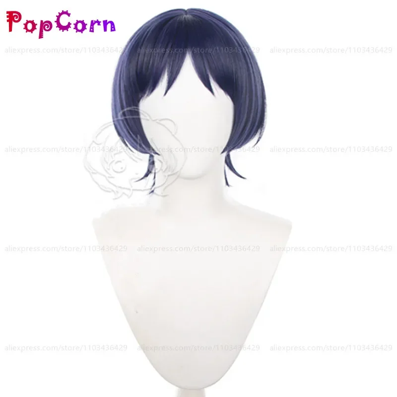 Wanderer Cosplay Wig Scaramouche 80cm Long Hair Extension Blue Purple Wig Cosplay Anime Wigs Heat Resistant Synthetic Wigs