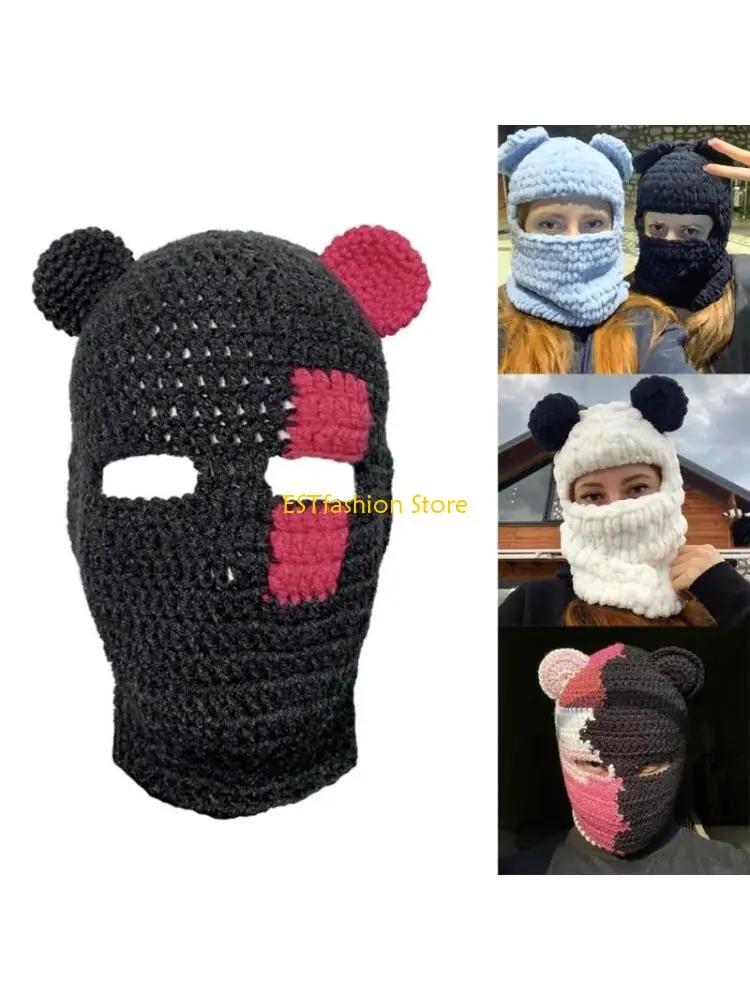 Y5GC Halloween Hat Bear Hat Panda Head Oversized Hats Headdress Photo Props