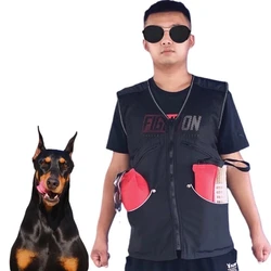 Protect Dog Owners Clothes Pet Dogs Training Vest Dog Trainer Overalls Large Pocket Mesh Vest Dog Agility Trainer Equipment K9