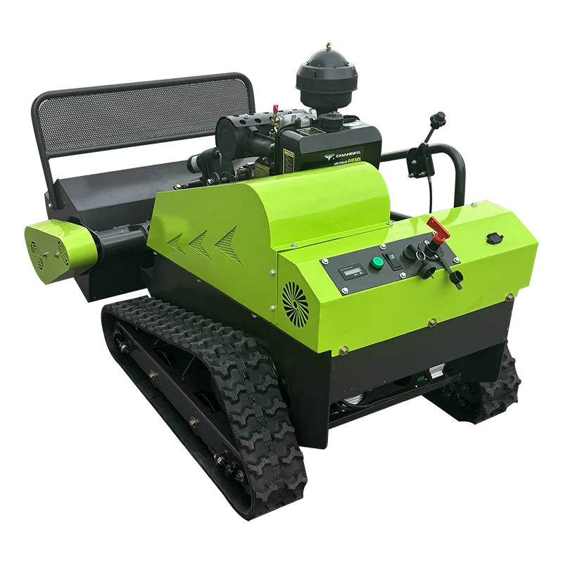 

Customized new mini farm flipping lawn mower 800mm 1000mm 1200mm household robot track type lawn mower grass crusher