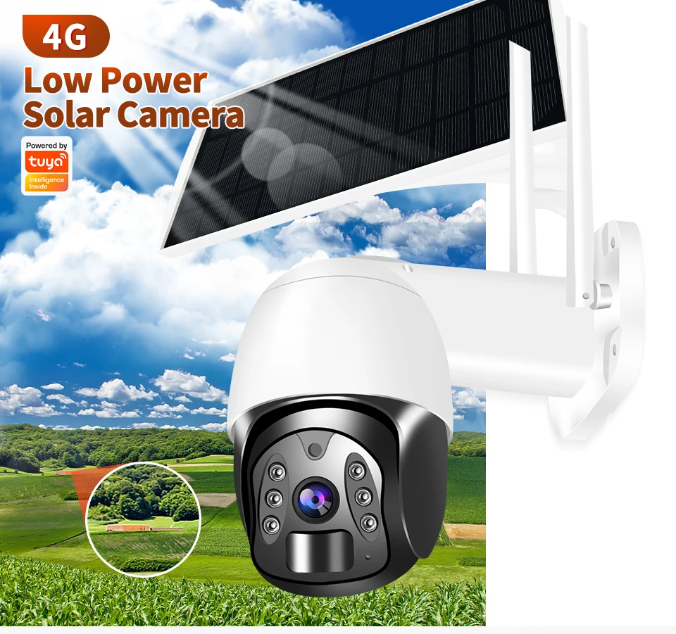 TUYA 4g Wireless Network HD Intelligent Monitoring Solar Camera Outdoor Remote Battery Waterproof Camera